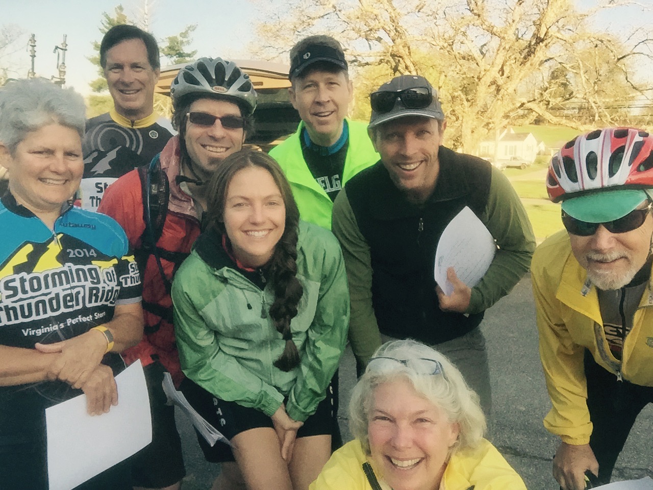 preview team evaluating bike routes 2015