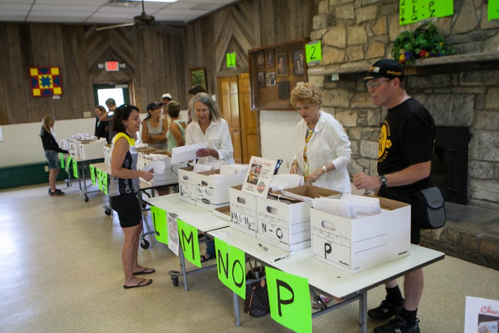 cyclist check in at bike virginia registration