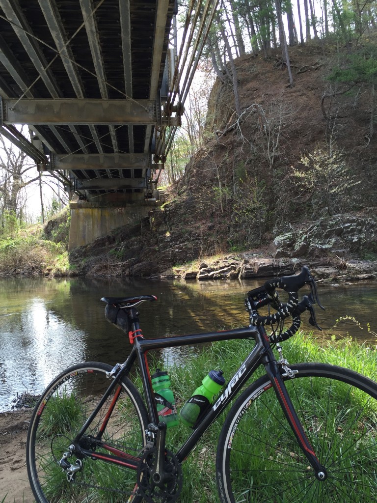 bicycle under the bridge in the Shenandoah valley one of the Bike Virginia 2016 routes